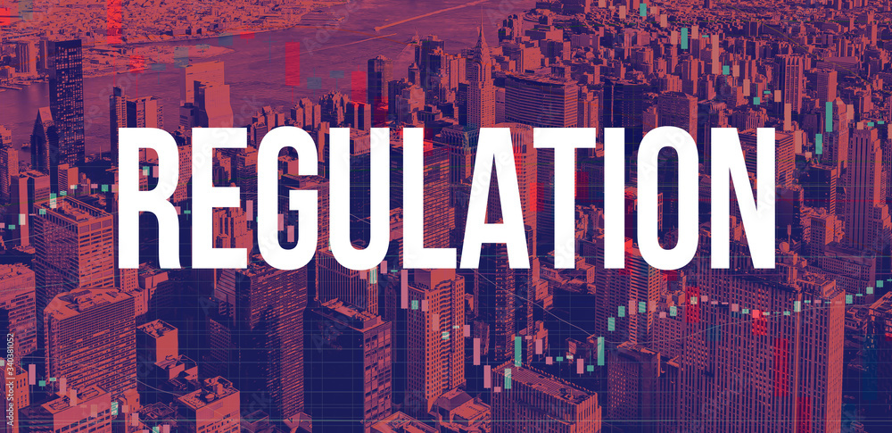 Regulation theme with Manhattan New York City skyscrapers Regulation theme with Manhattan New York City skyscrapers