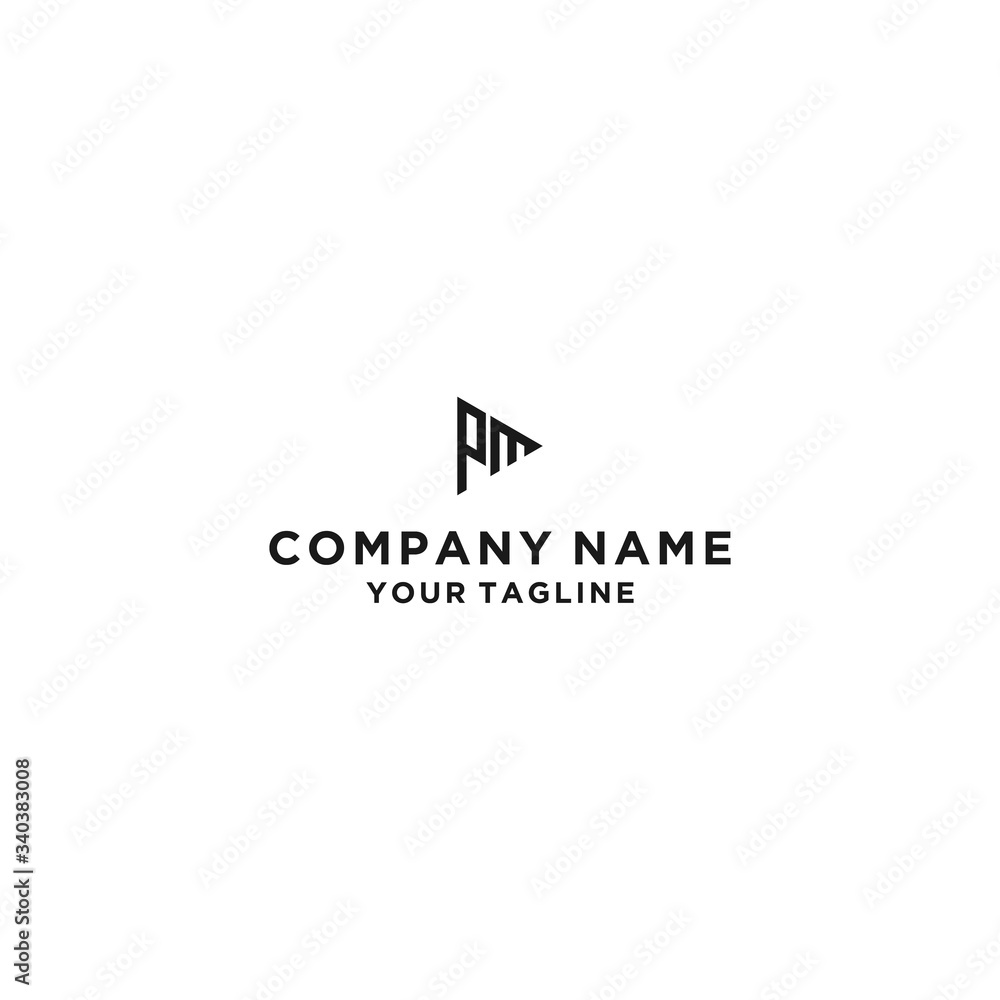 PM letter logo icon illustration vector design PM letter logo icon illustration vector design