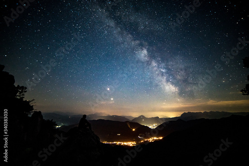 milky way during eclipse in Bavaria