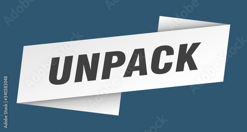 unpack banner template. unpack ribbon label sign