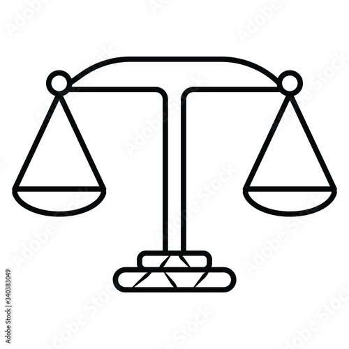 Vector icon of justice scales