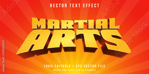 Editable text effect - cartoon fighting style