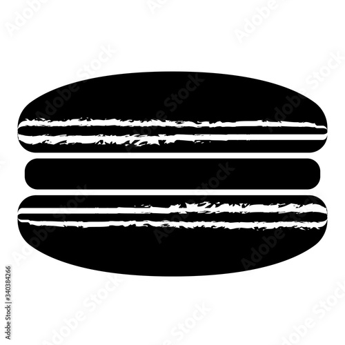 macaroon in black and white