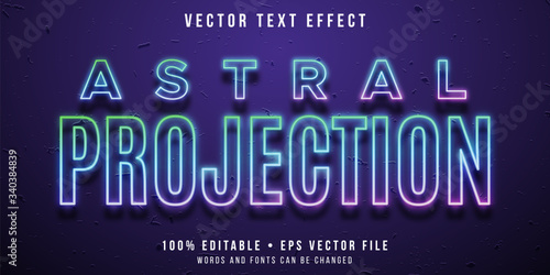 Editable text effect - astral projection style