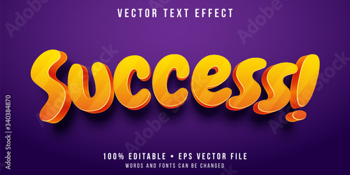 Editable text effect - successful scenario style