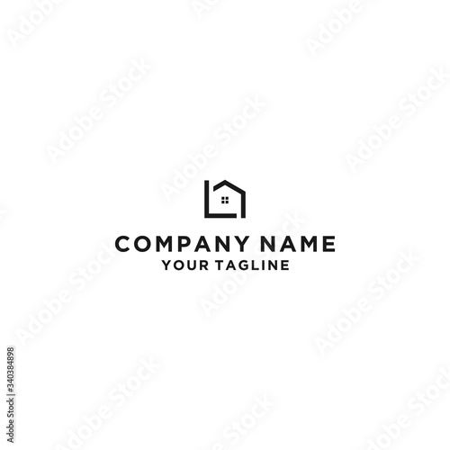 L logo home, home, L icon design vector
