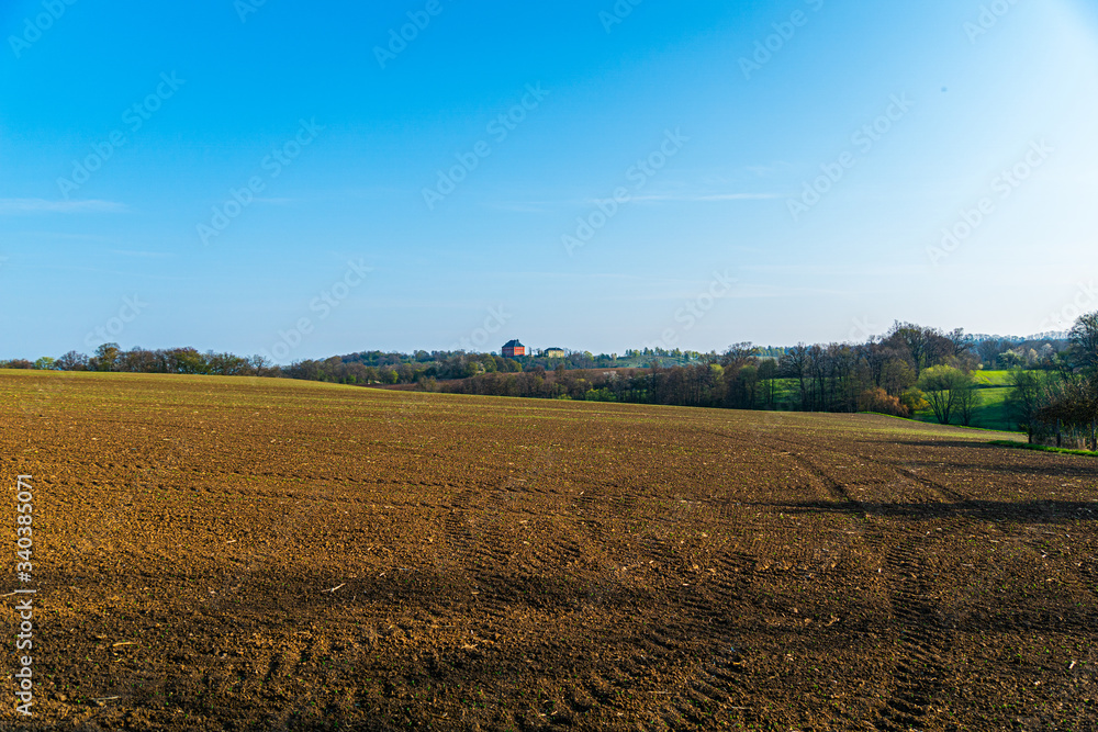 plowed field in autumn