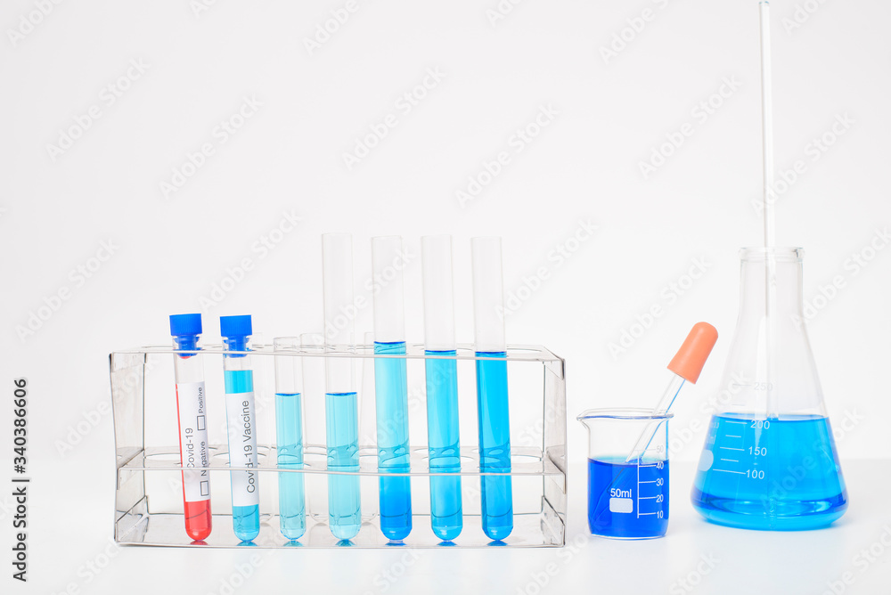 Laboratory background , microscope with lab glassware Laboratory background , microscope with lab glassware