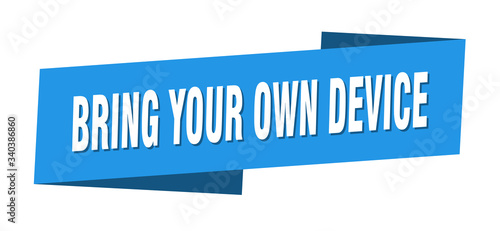 bring your own device banner template. bring your own device ribbon label sign