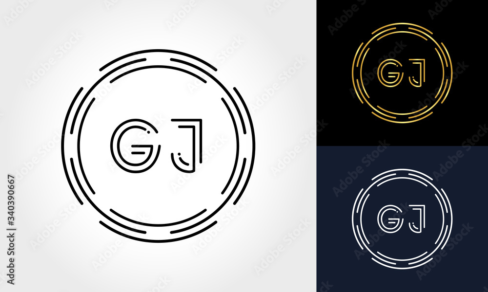 Initial Letter GJ Creative Logo Design vector Template. Digital Luxury Letter GJ logo Design Initial Letter GJ Creative Logo Design vector Template. Digital Luxury Letter GJ logo Design