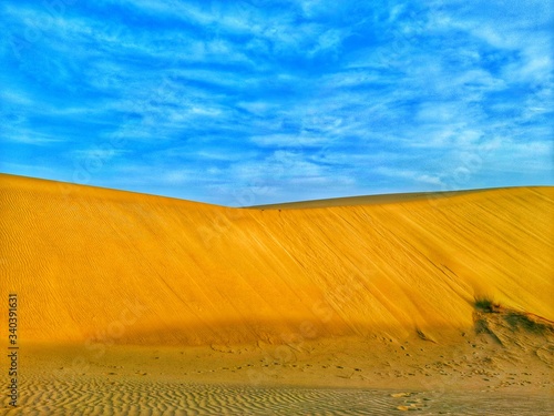 Sand dunes in desert of Algeria