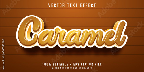 Editable text effect - caramel style