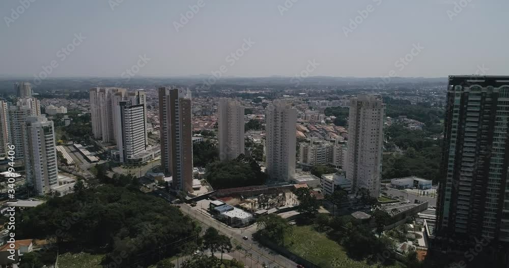 Drone shot of residential buildings Drone shot of residential buildings