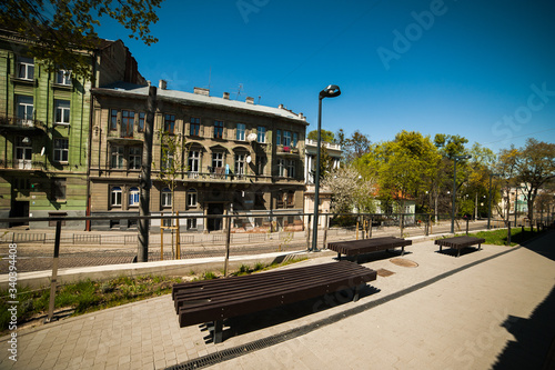 New benches for sitting in the city © alipko