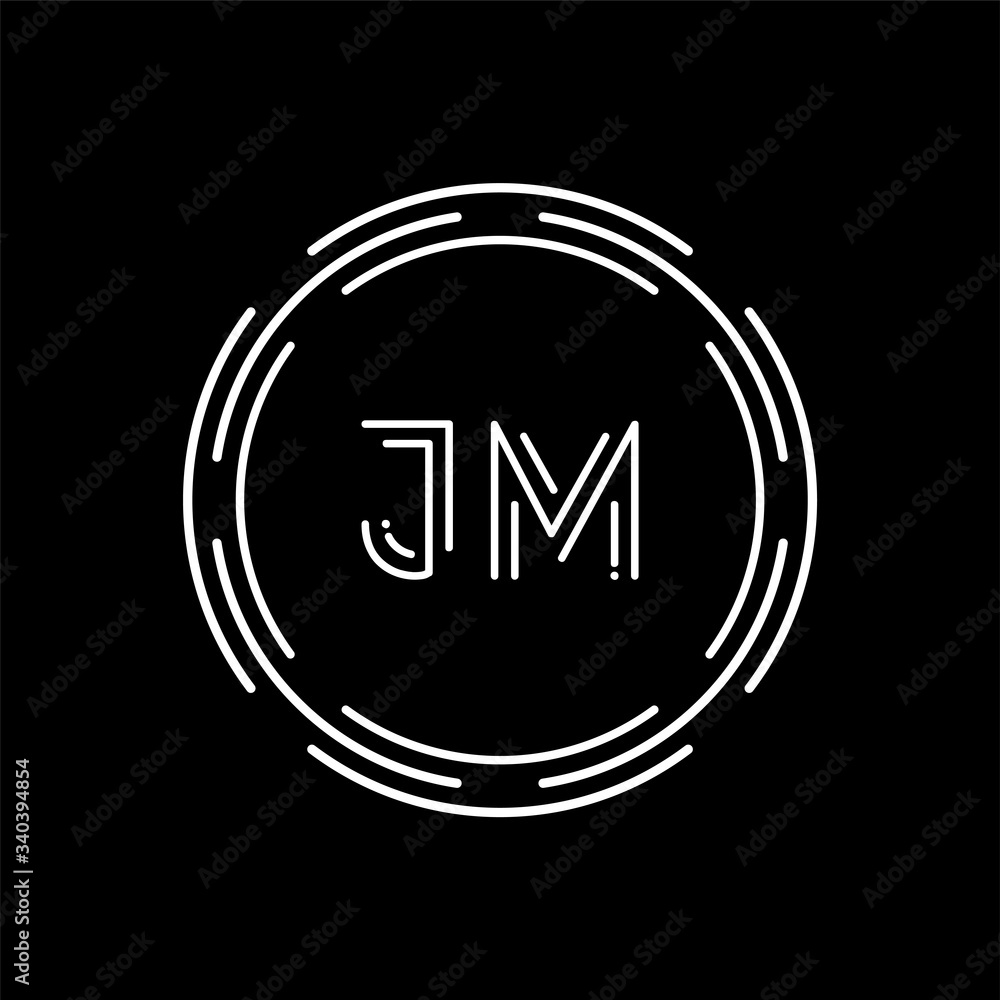 Creative letter JM Logo Design Vector Template. Digital Linked Letter JM Logo Design Creative letter JM Logo Design Vector Template. Digital Linked Letter JM Logo Design