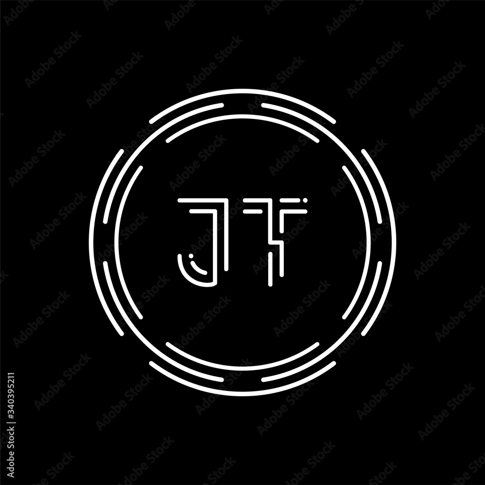 Creative letter JT Logo Design Vector Template. Digital Linked Letter JT Logo Design Creative letter JT Logo Design Vector Template. Digital Linked Letter JT Logo Design