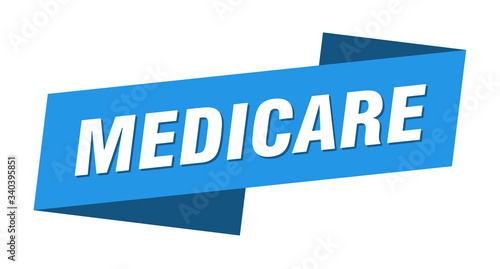 medicare banner template. medicare ribbon label sign