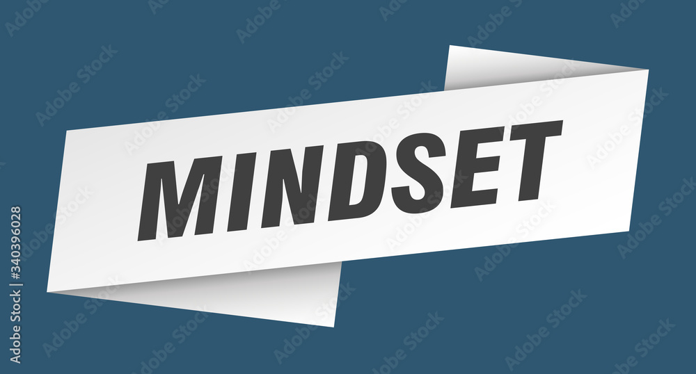 mindset banner template. mindset ribbon label sign