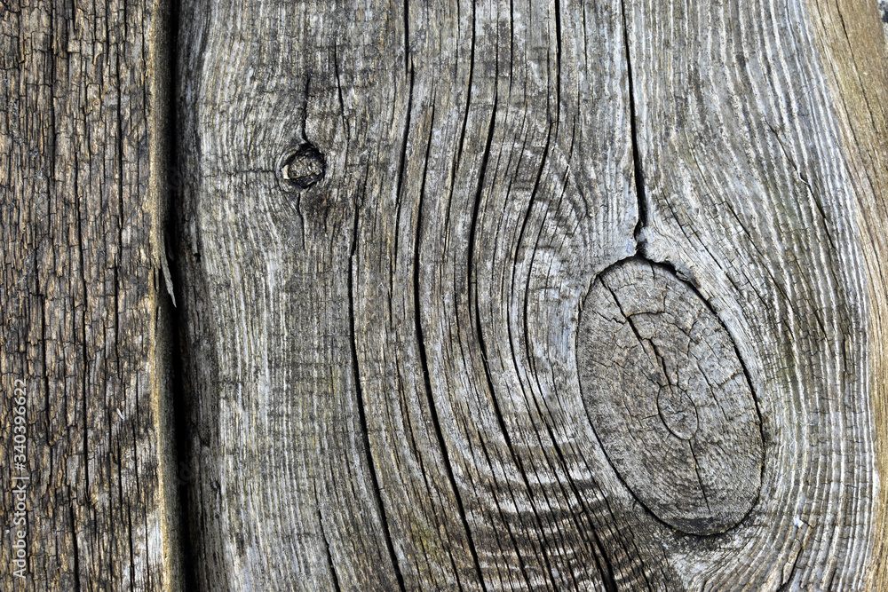 Fototapeta premium The surface of old cracked and rotten wood