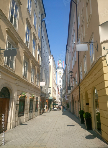 Pedestrian street in Salzburg. Austria