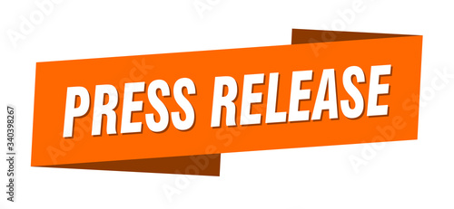press release banner template. press release ribbon label sign
