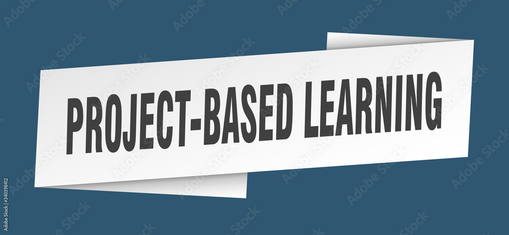 project-based learning banner template. project-based learning ribbon label sign