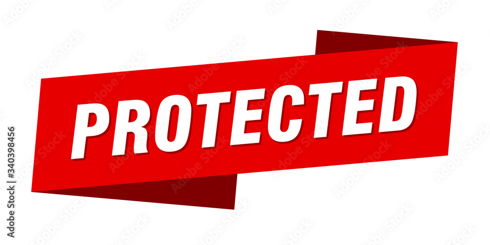 protected banner template. protected ribbon label sign protected banner template. protected ribbon label sign
