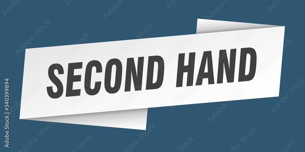 second hand banner template. second hand ribbon label sign