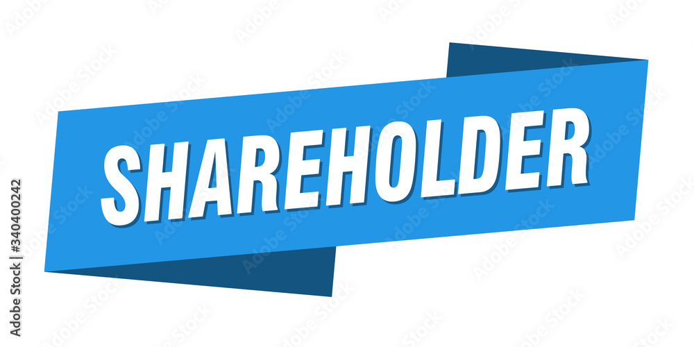 shareholder banner template. shareholder ribbon label sign