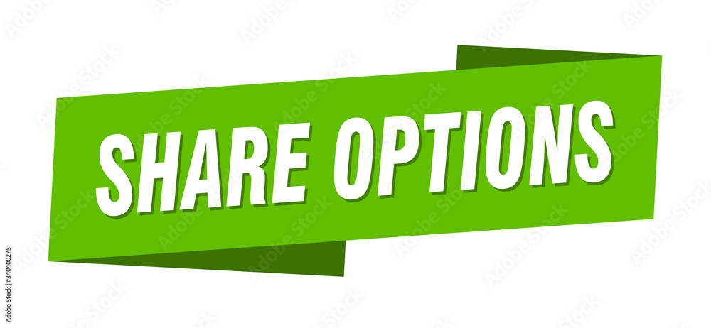 share options banner template. share options ribbon label sign share options banner template. share options ribbon label sign