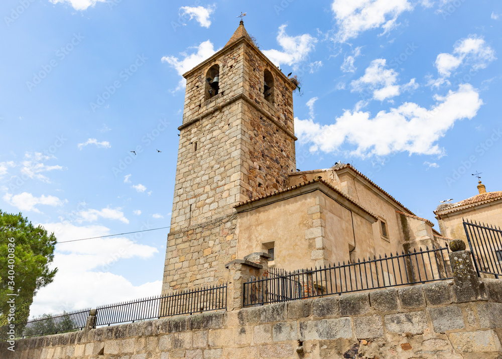 San Martin's church in Medellin town, comarca de Vegas Altas, province of Badajoz, Extremadura, Spain
