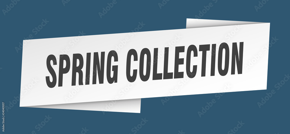 spring collection banner template. spring collection ribbon label sign