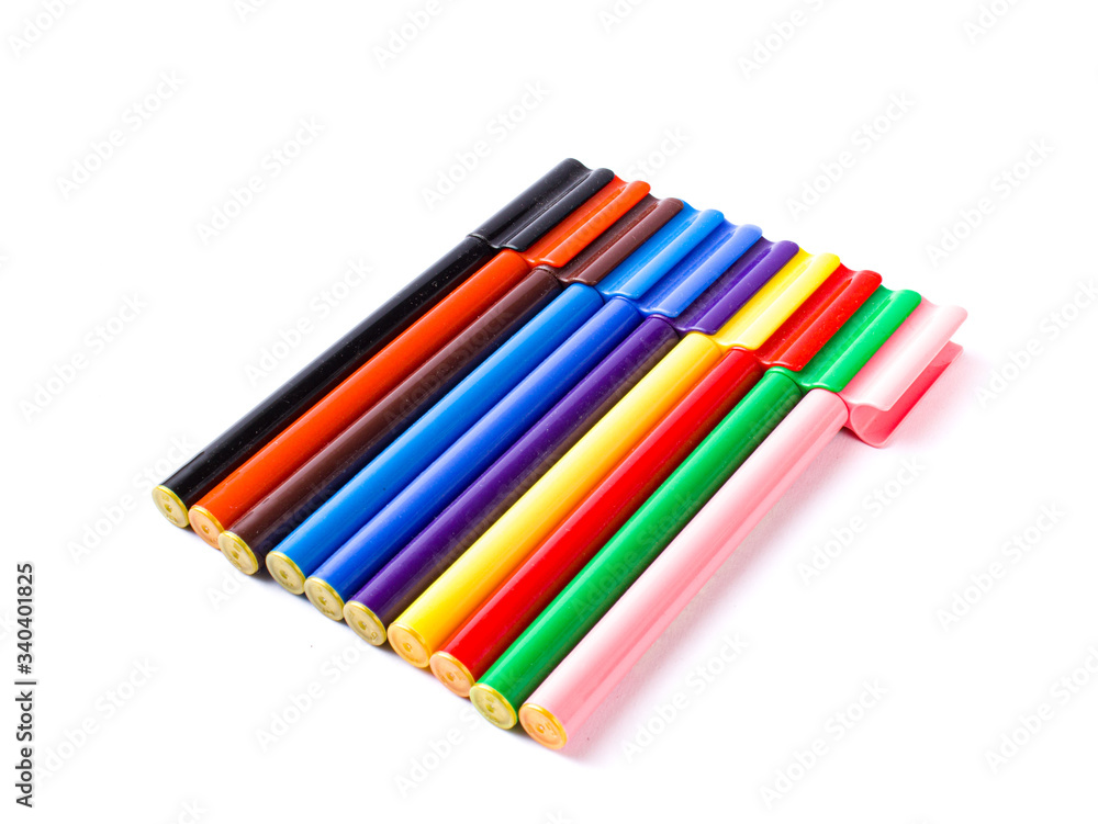 colourful sketch pen set isolated stock image.
colourful sketch pen set isolated stock image.