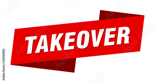 takeover banner template. takeover ribbon label sign