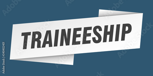 traineeship banner template. traineeship ribbon label sign