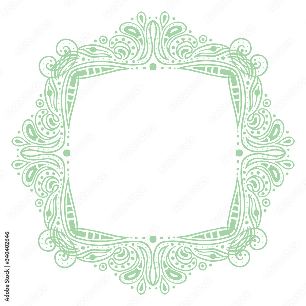Frames with decorative floral patterns. Vector illustration. Frames with decorative floral patterns. Vector illustration.