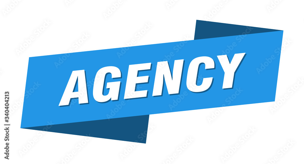 agency banner template. agency ribbon label sign