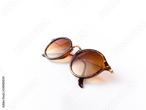 snooky round sunglass frame isolated stock image.