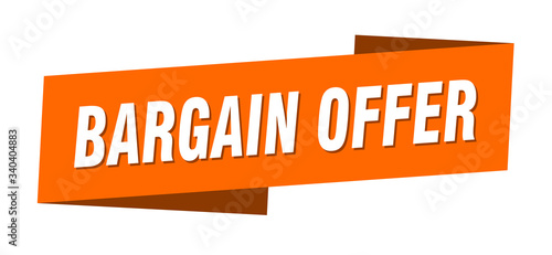 bargain offer banner template. bargain offer ribbon label sign