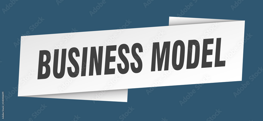 business model banner template. business model ribbon label sign