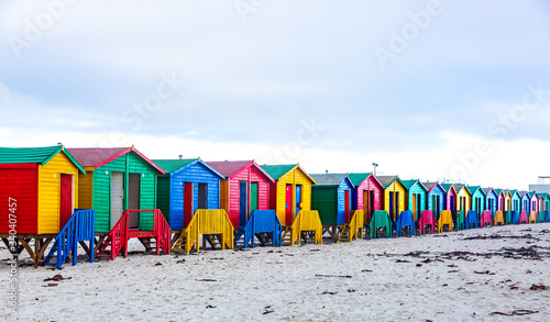 colorful huts in Cape Town, South Africa