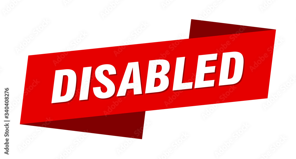 disabled banner template. disabled ribbon label sign disabled banner template. disabled ribbon label sign