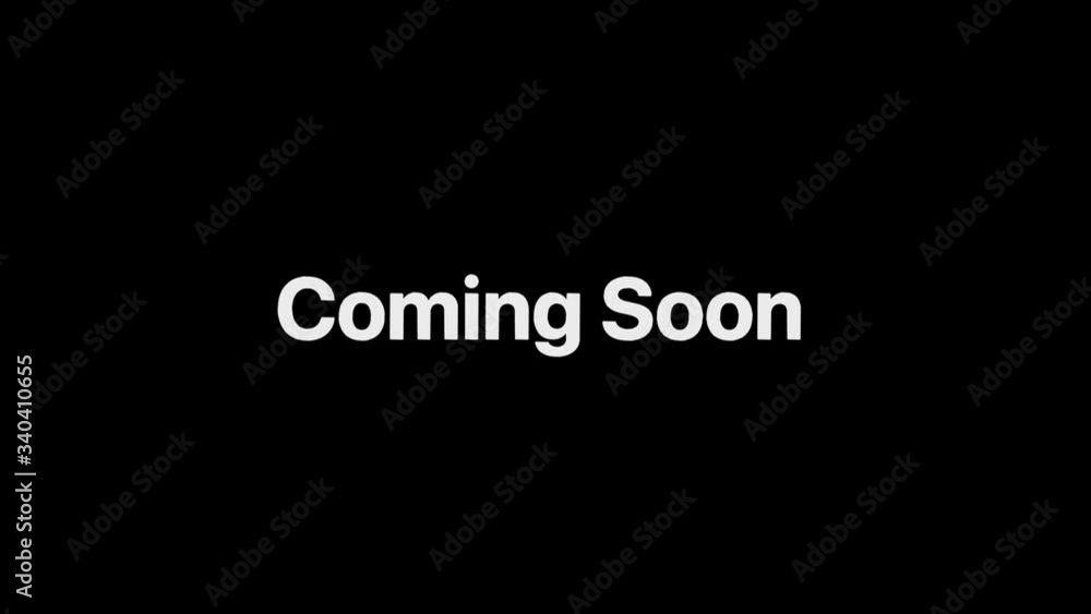 Outline Effect over a white ComingSoon word that then fills with flat plain white on an animated typographic 4k text composition with black background. Outline Effect over a white ComingSoon word that then fills with flat plain white on an animated typographic 4k text composition with black background.