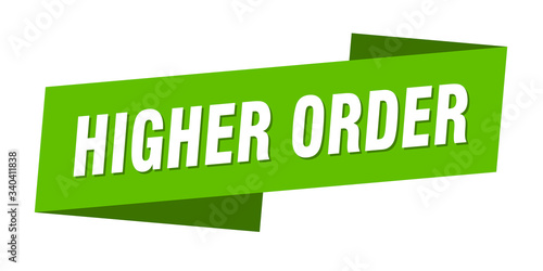 higher order banner template. higher order ribbon label sign
