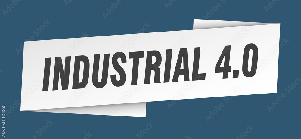 industrial 4.0 banner template. industrial 4.0 ribbon label sign