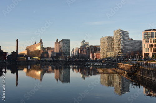 Fototapeta Naklejka Na Ścianę i Meble -  City of Liverpool, United kingdom. The city is famous for the music band The Beatles, the Cavern Club, the Albert Dock and many more.