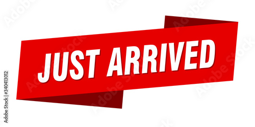 just arrived banner template. just arrived ribbon label sign