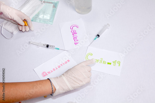 Health young women taking coronavirus measures