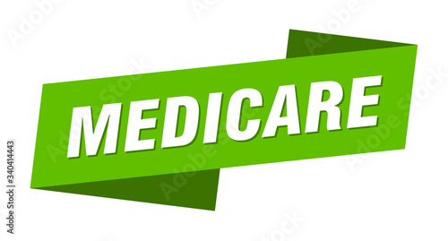 medicare banner template. medicare ribbon label sign