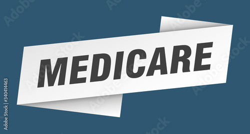 medicare banner template. medicare ribbon label sign